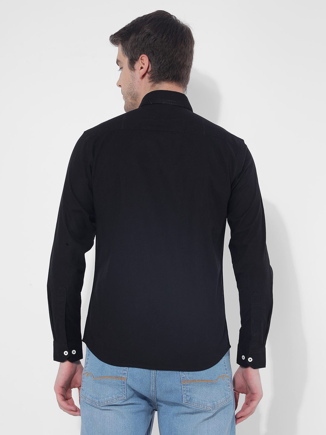 Numero Uno Men Solid Black Shirt
